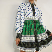 Boarder Print Elegant Dress