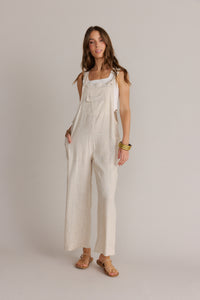 Classy Knotted Strap Overalls-Oatmeal