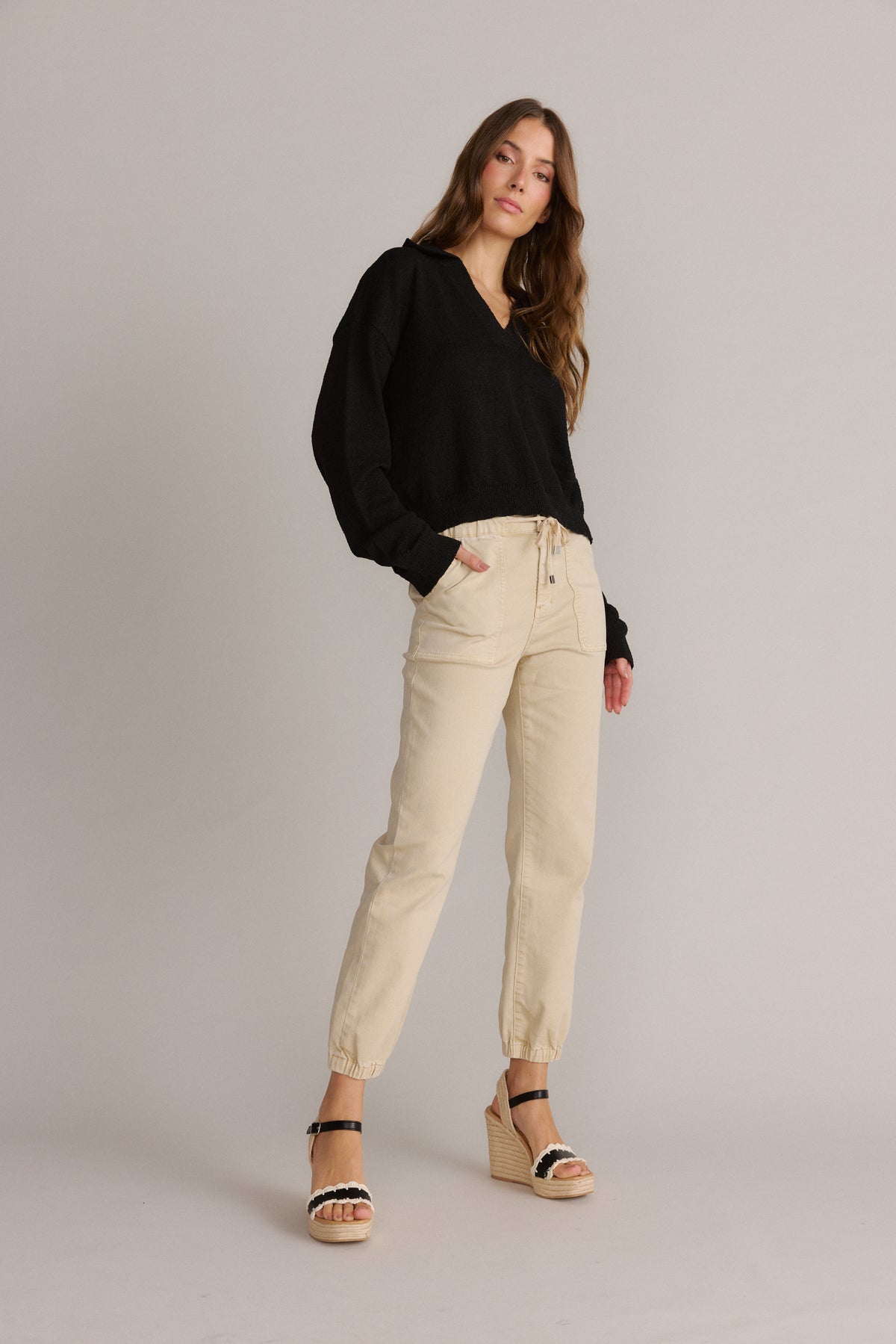 Jogger Dress Pant Almond Beige