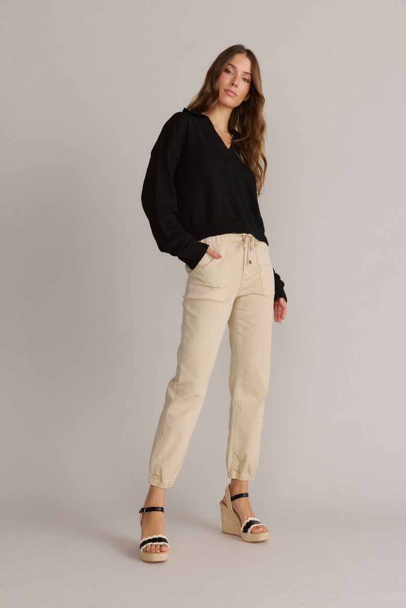 Jogger Dress Pant Almond Beige