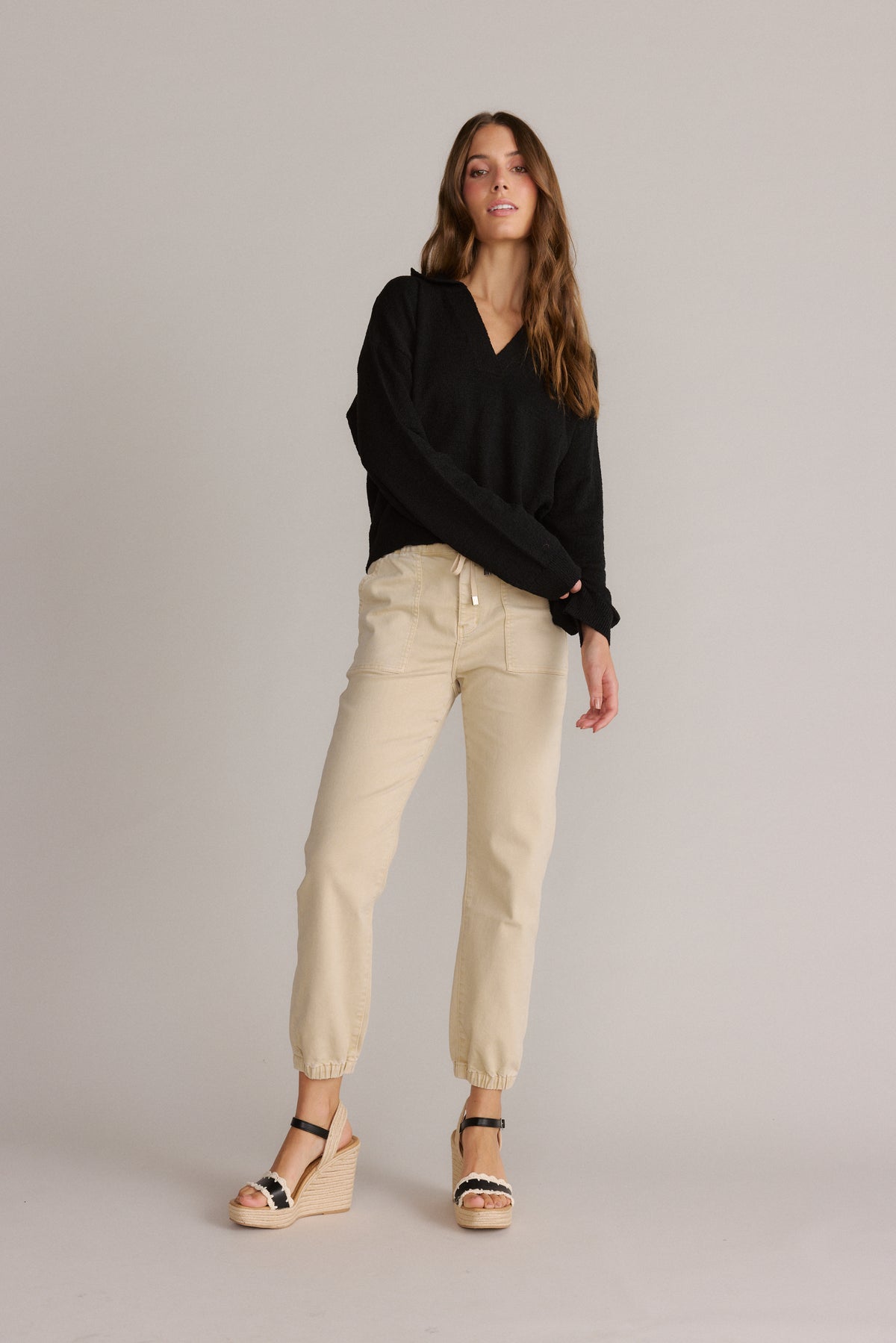 Jogger Dress Pant Almond Beige