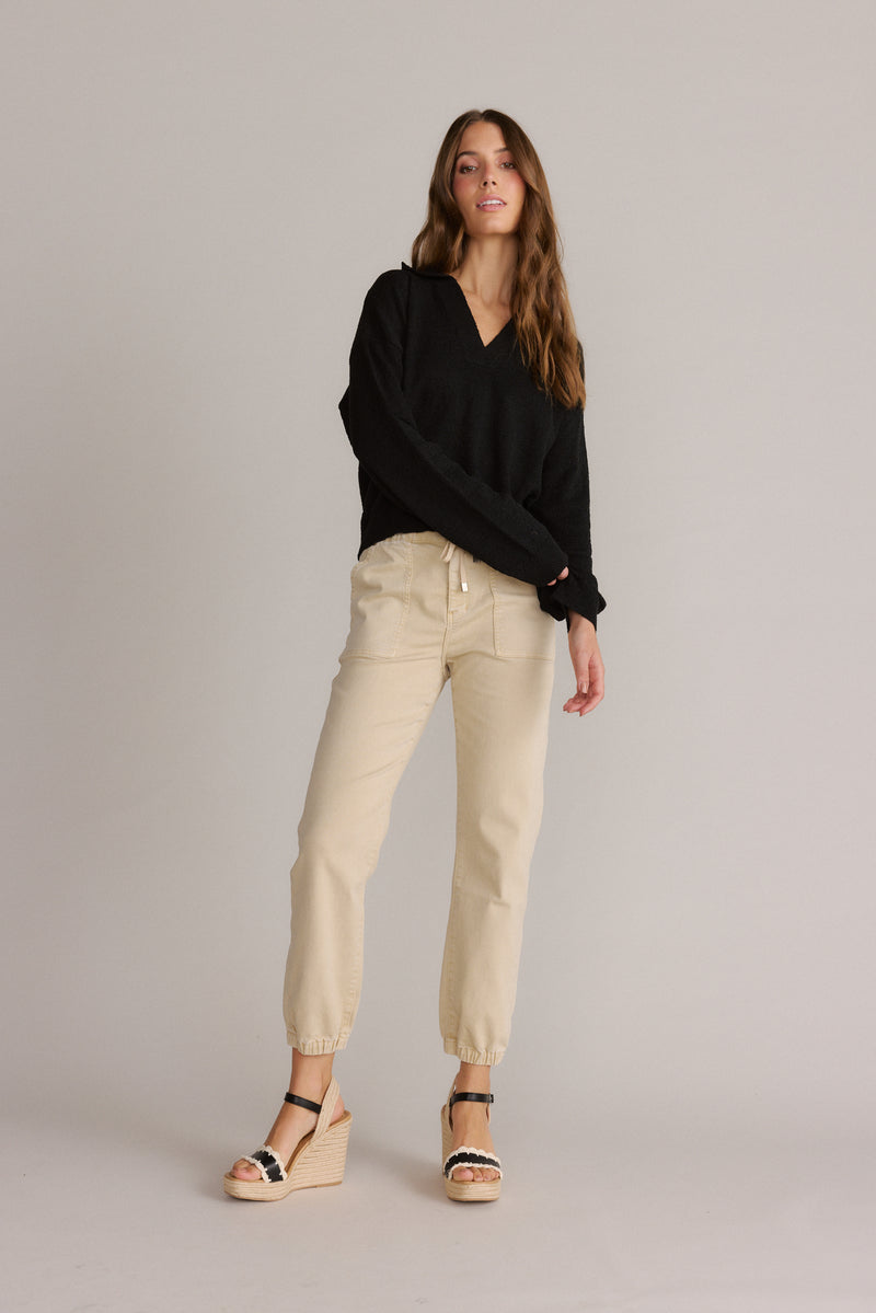 Jogger Dress Pant Almond Beige