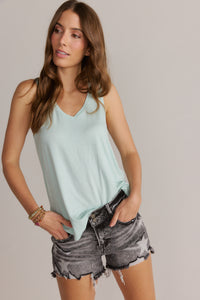 Basic V-Neck Tank Top Mint