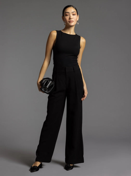 Lacy Wide Legged Pant Black