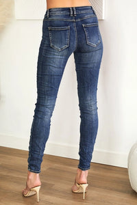 Sun patch Crinkle Italian Denim Pant