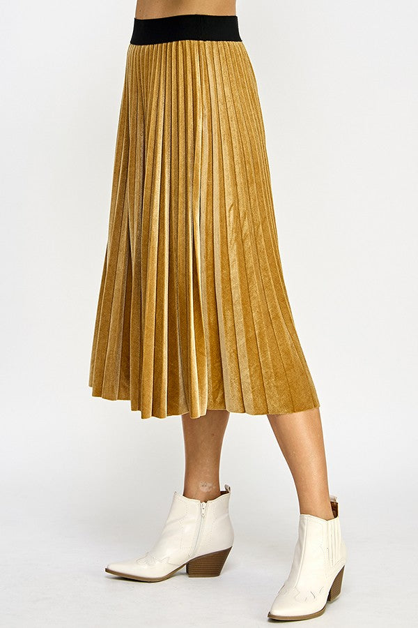 Velvet Plead Golden Skirt