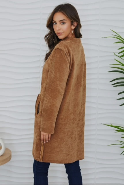 Corduroy Car Coat Camel