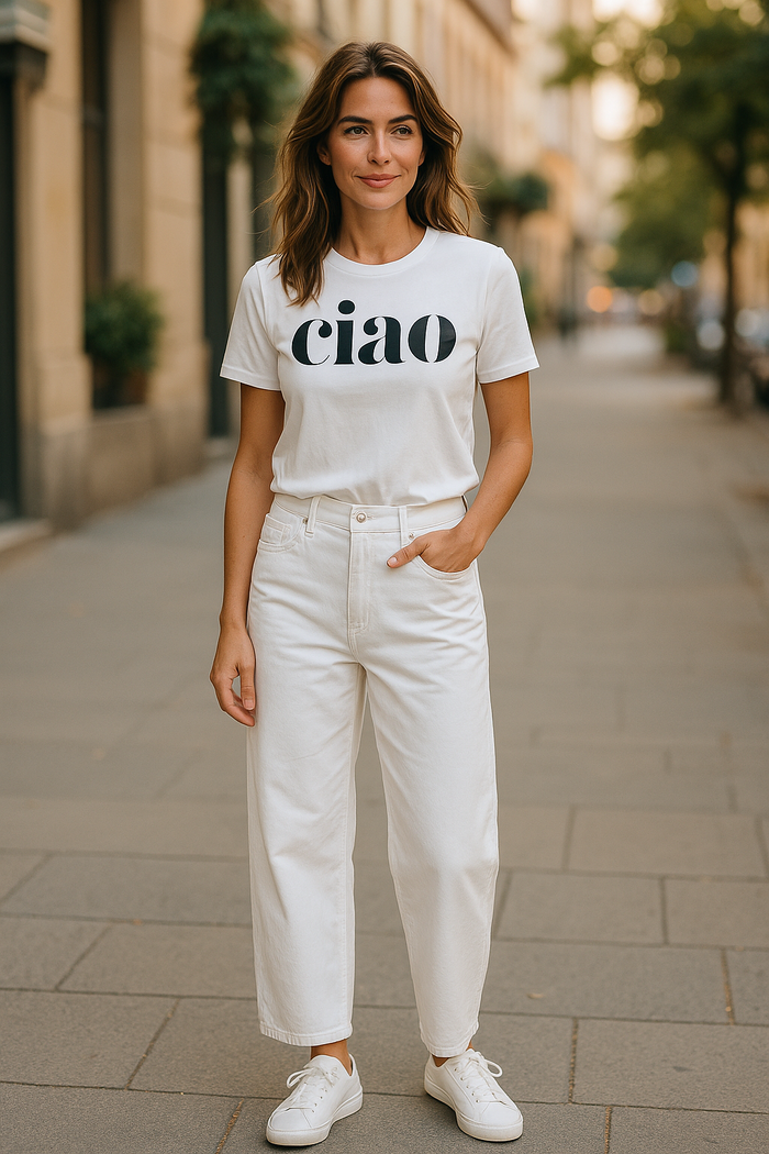 Summer Tee Ciao Letter Print