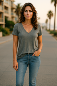 Scoop Neck Tee Grass Color