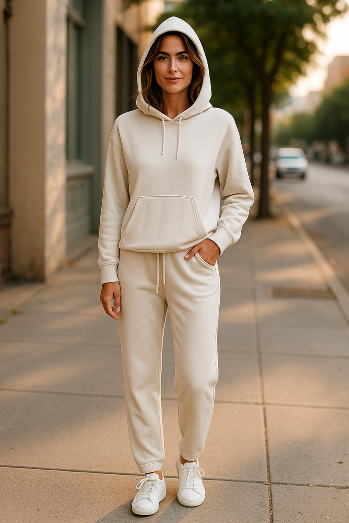 Softest Lounge Jogger Pants Set Beige