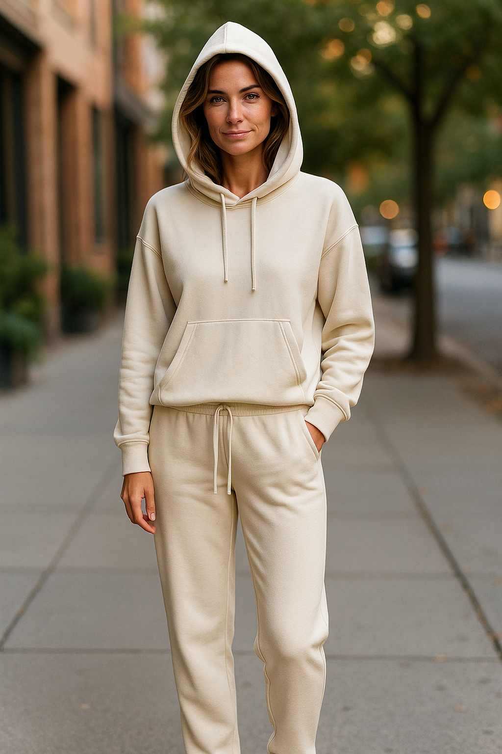 Softest Lounge Jogger Pants Set Beige