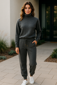 Casual  Jogger pants Set Grey