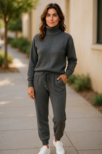 Casual  Jogger pants Set Grey