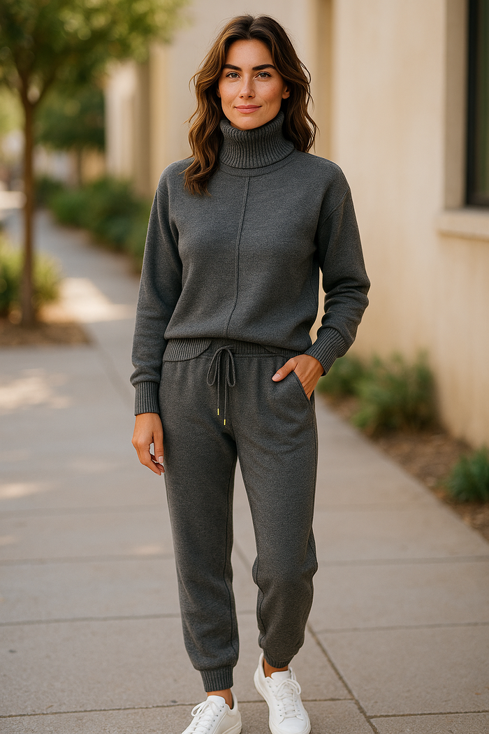 Casual  Jogger pants Set Grey