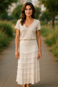 Ruffle Skirt/Dress Off White