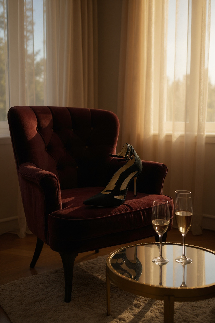 Cut-Out Ankle Strap Heel Black