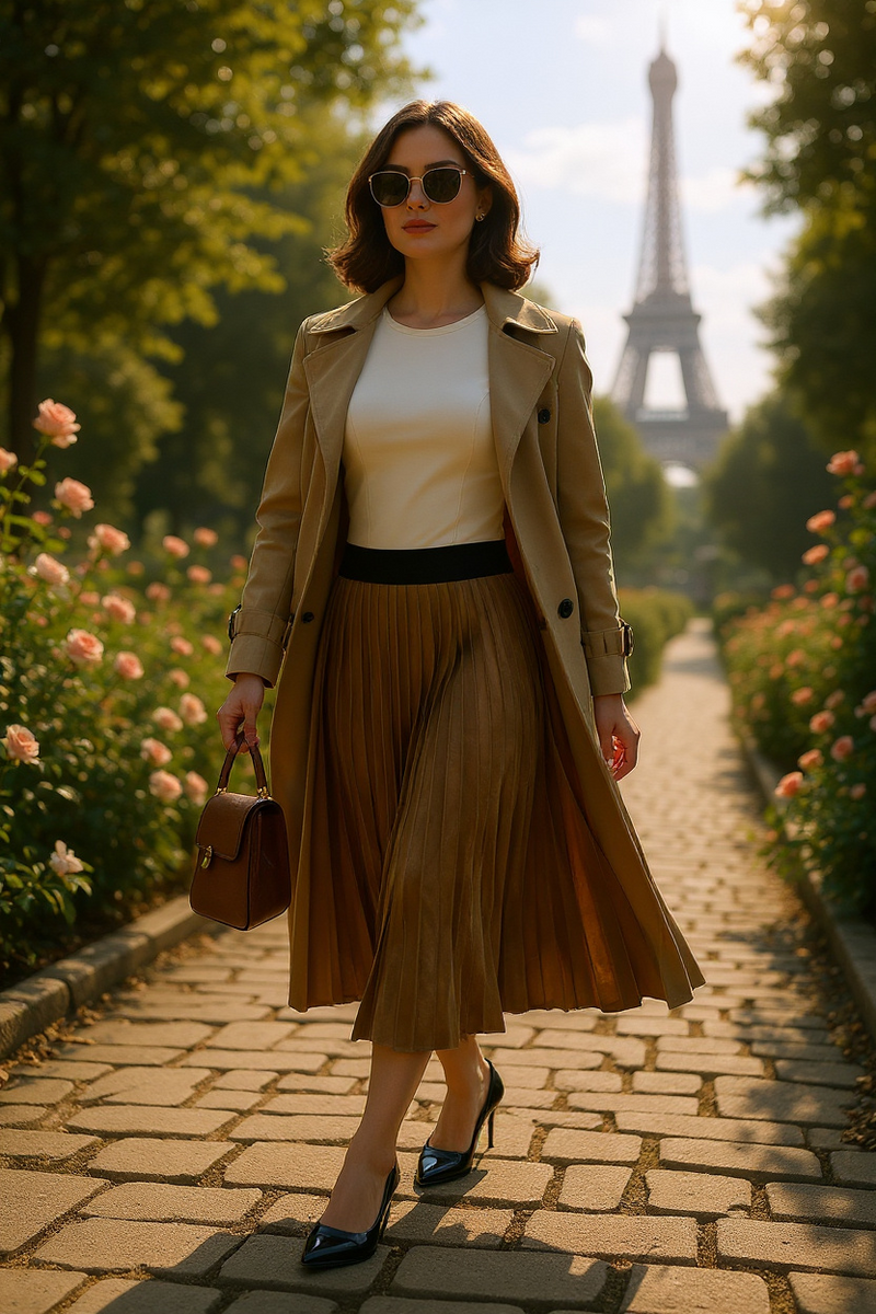 Velvet Plead Golden Skirt