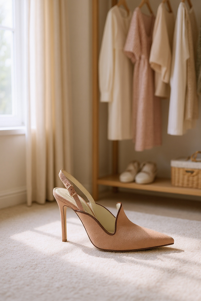 Italian Sling Back Loafer Sun-kissed Suede