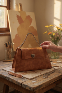 Elegant Vintage Chain Bag Brown