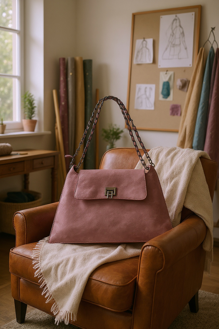 Elegant Vintage Chain Bag Pink