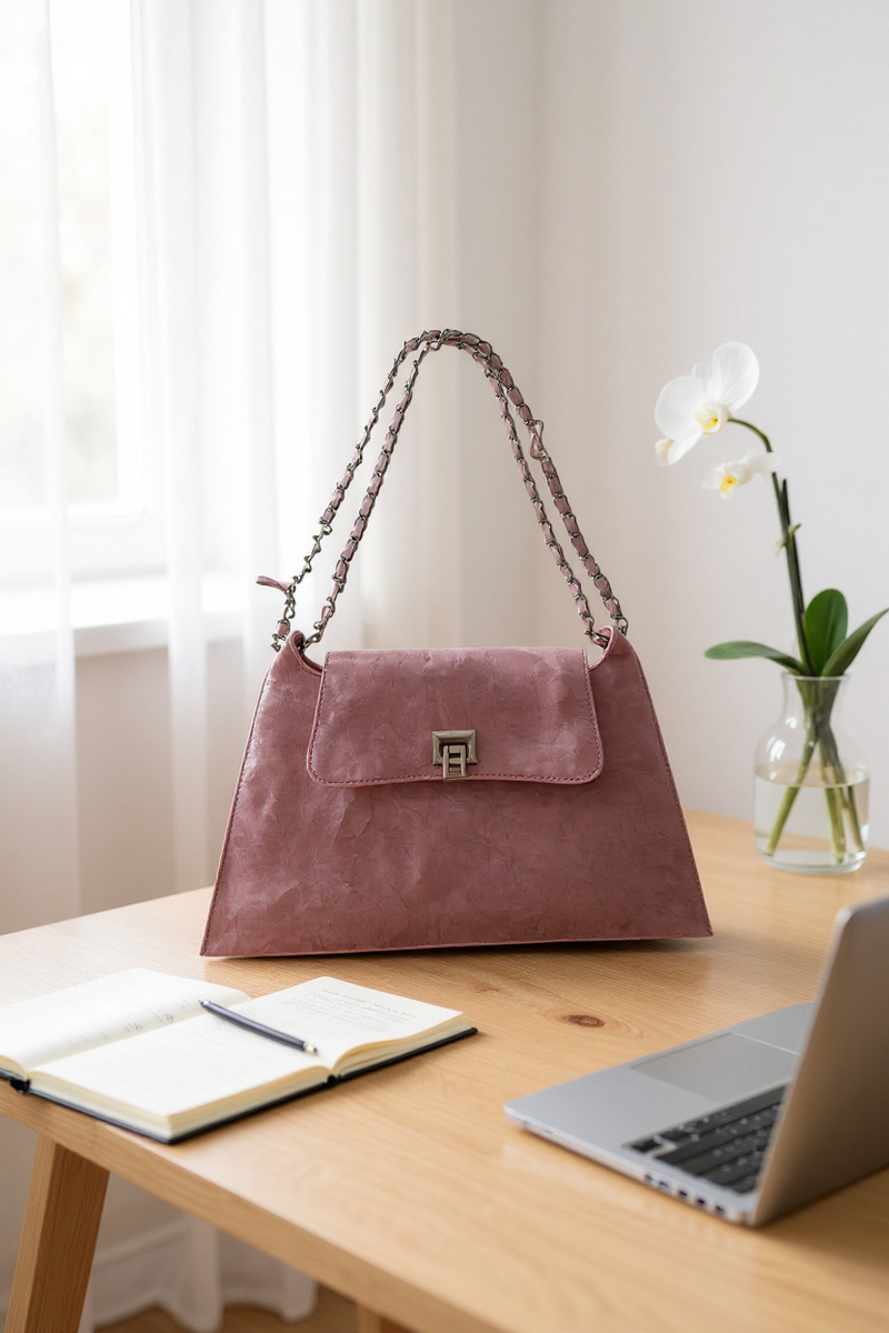 Elegant Vintage Chain Bag Pink