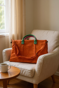 Luxurious Milano Suede Leather Handbag 4 Colors