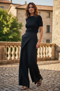 Fly Away With Back Tie Pants BLACK