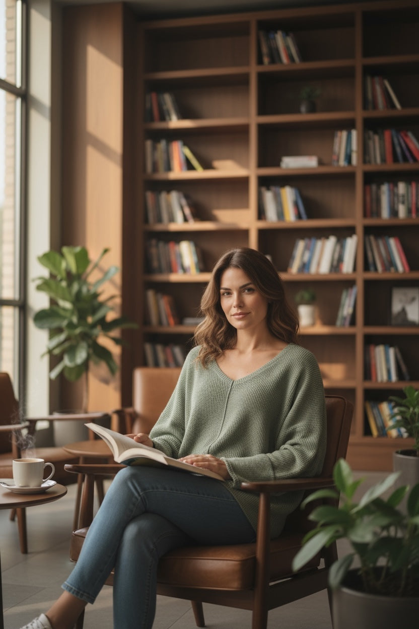 Ruched Long Sleeve Sweater Top Olive Green