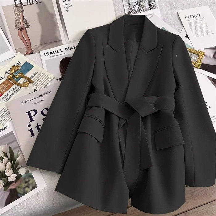 Solid Black  Versatile Suit Jacket