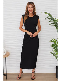 Sleeveless Maxi Evening Dress Black