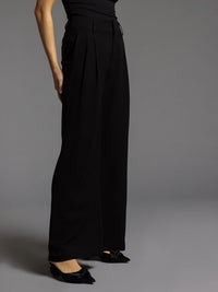 Lacy Wide Legged Pant Black