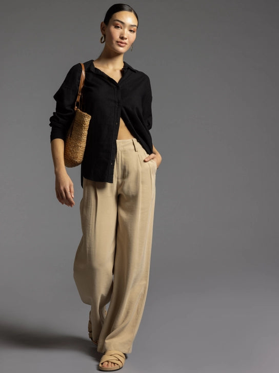 Lacy Wide Legged Pant Black