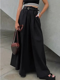 Hem Maxi Skirt Black