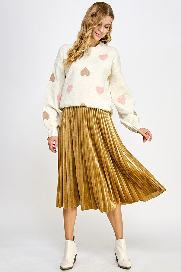 Velvet Plead Golden Skirt