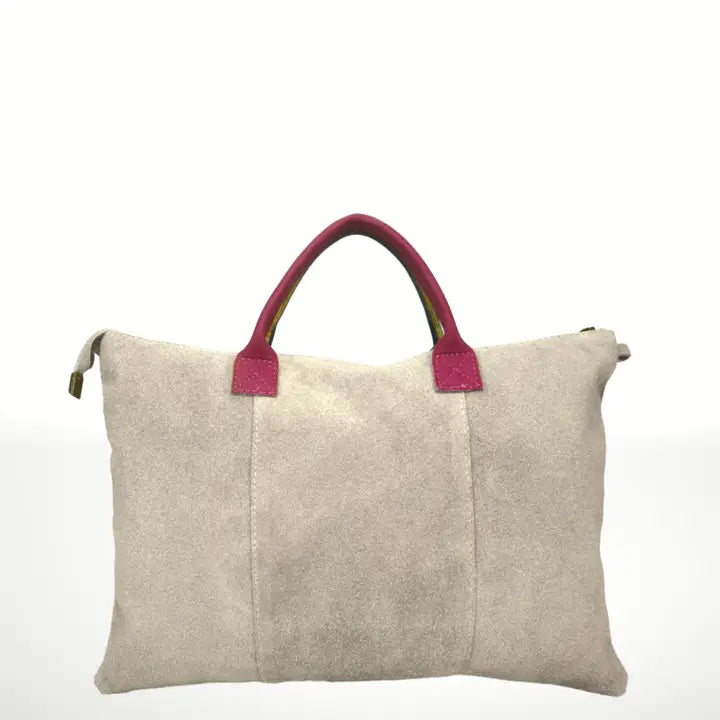 Luxurious Milano Suede Leather Handbag 4 Colors