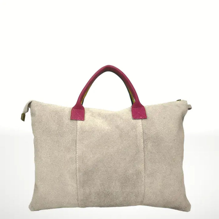 Luxurious Milano Suede Leather Handbag 4 Colors