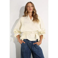 Back Fold Point Shirt, Vanilla Cream